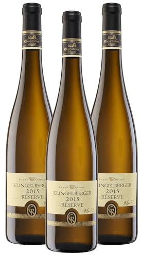 Oberkircher Winzer Klingelberger Riesling Réserve Spätlese trocken - COLLECTION ROYAL - ausdrucksstark und fruchtig - Badischer Wein, Anbaugebiet Ortenau (3 x 0,75l)