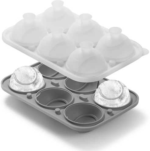 Nax Caki 3D-Tennis-Eiswürfelform, große Tennis-Silikonform, lustige Formen, Whiskey-Eisform mit Trichter für Cocktails, Bourbon, Brandy, Whiskey, Geschenke für Männer