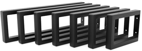 HEVVA 2er-Set Waschtischhalterung - SAAR - Höhe 15 cm (35 cm, Schwarz)