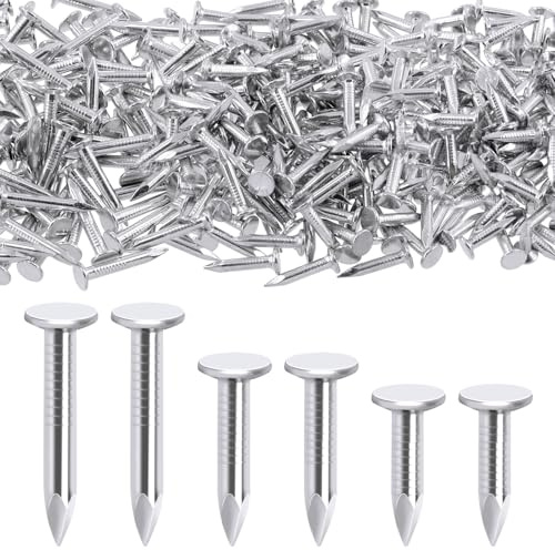 Rustark 400 Stück 3 Größen 20mm 25mm 30mm Verzinkte Dachpappennägel Schieferstifte Dachpappstifte Dachpappnägel Pappnägel Dachnägel Roofing Felt Nails für Filz, Dachreparaturen, Asphaltdachziegel