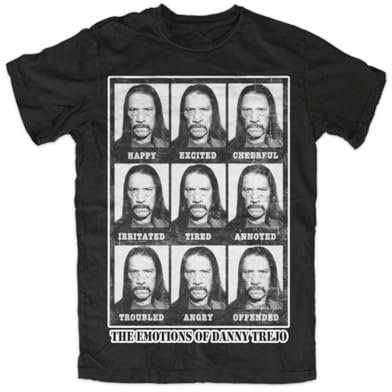 Danny Trejo Emotions T-Shirt Machete Planet Terror Grindhouse Black XL