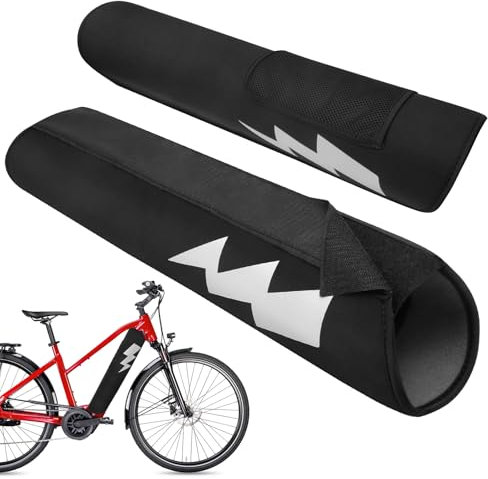 MONCAP E-Bike Akku Schutzhülle 28-40 CM Rahmenumfang Ebike Akku Schutzhülle für Reichweite universale Passform Fahrrad Abdeckung für integrierte E bike zubehör