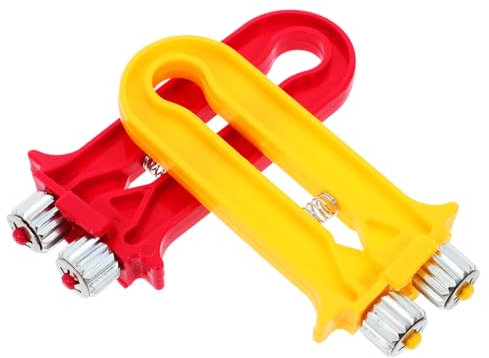 Happyyami Einstellbarer Imkereidraht-Spanner Mit Metallrädern Und Ergonomischem Kunststoffgriff Langlebiges Bienenzucht-Frame-Werkzeug Zum Spannen Und Quetschen Von Bienenstockrahmen Gelb Ro