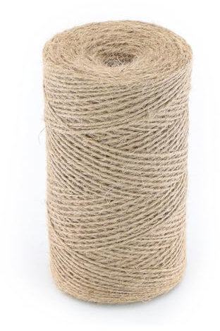 alwaiiz Cuerda de yute de 1,5 mm x 400 m, resistente a la rotura, cuerda de yute, adecuada para envolver regalos, manualidades y jardinería ligera, color marrón