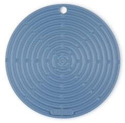 Le Creuset Runder Topflappen aus Silikon, ⌀ 20 cm, Chambray, 42404204340000