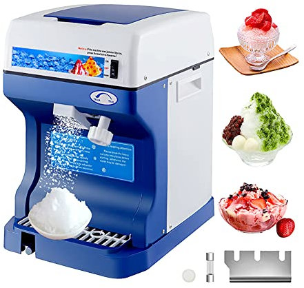 XCSCUK 300W Commercial Ice Shaver Crusher,Electric Snow Cone Machine, For Parties Events Snack Bar (2L)