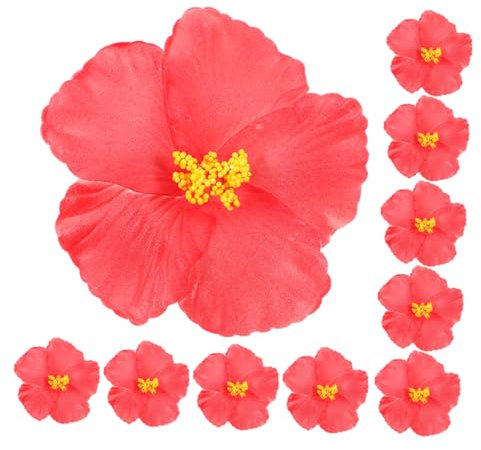 VANZACK 15stücke Künstliche Hibiskusblüten Tropische Blumen Kunstblumen Für Partydekorationen Sommerblumen Dekorative Blumenköpfe Hochzeitsblumen