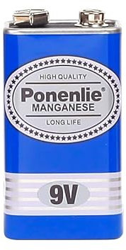 10X Batterie 9V, Batteria 9 Volt Pila Extra Lunga Durata Pile per Rilevatori di Fumo/CO, Elettronica e Audio 6F22 PP3 MN1604