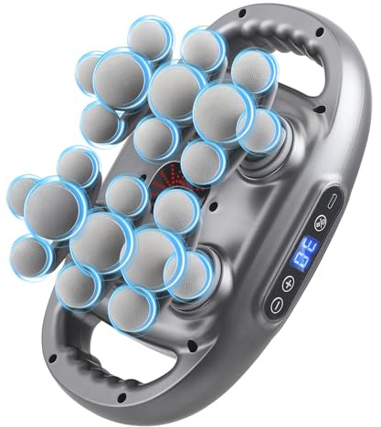 Set di pistole massaggianti a 22 testine, versione aggiornata del massaggiatore, massaggiatore per il collo, 9 modalità e 9 velocità regolabili, adatto per braccia, vita, glutei e tutto il corpo.