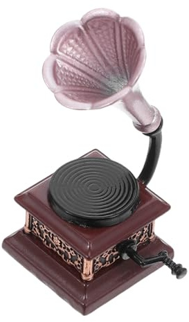 Abaodam modèle de phonographe Gramophone phonographe Vintage décoration de Tourne-Disque Mini Accessoires de Maison Petit Tourne-Disque Mini Gramophone rétro Plastique