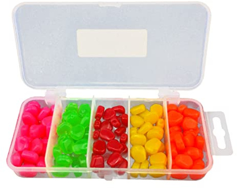 Appâts artificiels de pêche au maïs, Perles de Poisson en Plastique Souple et Accessoires d'alimentation pour matériel pêche à la Carpe