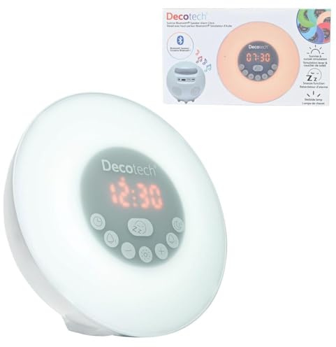 Lexibook, Decotech Wecker, RL998LXB | Aufwachlicht, UKW-Radio, Sonnenaufgang/-untergang, 6 Naturklänge, Schlummer