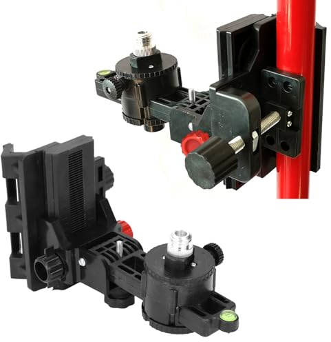 Ejoyous Fine Tuning Bracket, Leveling Adapter 360° Adjustable Telescopic Rod Cradle Head Leveling Tool with Clip, Wall and Ceiling Mount