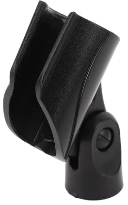 Sxhlseller Universeller Mikrofonclip für Mikrofonständer, Verstellbarer Mikrofonhalter mit 5/8-Zoll-Gewinde, Stabil für Kabelgebundene und Kabellose Mikrofone mit 25–30 Mm Durchmesser