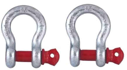 Grilletes de 3/8 -2 Grilletes de elevación de alta resistencia de 1-55 toneladas for correa de remolque, cabrestante, cerraduras de grillete de anillo de construcción de remolque de elevación