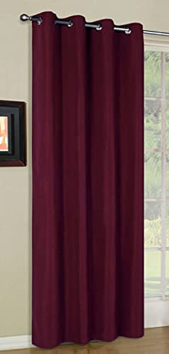 Gardinenbox Tenda Oscurante, con Occhielli in Micro Raso, Opaca 20405, 20405, Metallo, Bordeaux, 245 x 140 cm