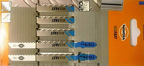 Hawera-Probst, Hawera Stichsägeblatt 3x75 mm HSS T 127 D ALU, Fastcut, Einnockenschaft, 5er-Pack