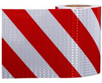 Alamor 5Cm/10Cm/20Cm Verkehr Warnung Sicherheit Nacht Reflektierende Streifen Rot Weiß Bias Tape Aufkleber-20cm