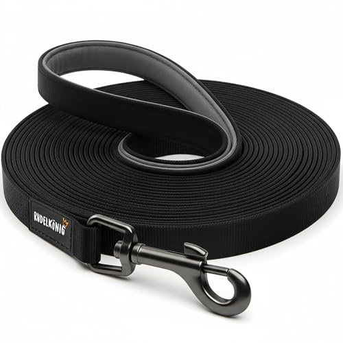 Rudelkönig Schleppleine 10m für Hunde - Robuste & wetterfeste Hundeleine für eine erfolgreiche Hundeerziehung - Mit Griffpolsterung