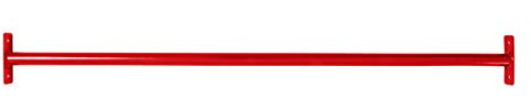 ESTEXO Reckstange Turnstange Klimmzugstange Kletterstange Turnreck Metallreck Gymnastik Gymnastikstange RAL3020 (Rot) 125 cm
