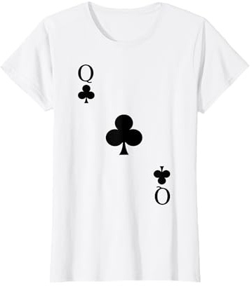 Spielkarte Kreuz Dame Königin Queen Fasching Karneval Kostüm T-Shirt