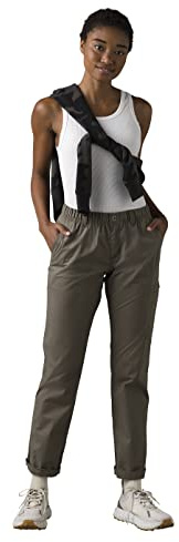 prAna Women's Standard Double Peak Pant, Mud, 6