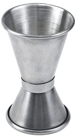 Mewutal Herramienta de medición de alcohol para cóctel de doble Jiggers, acero inoxidable de 15/30 ml, herramienta de vino profesional Jigger Cocktail