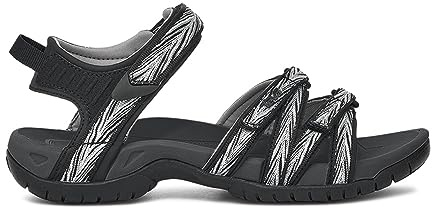 Teva Tirra W's dam sport- och utomhussandaler, Palmer svart vit, 37 EU