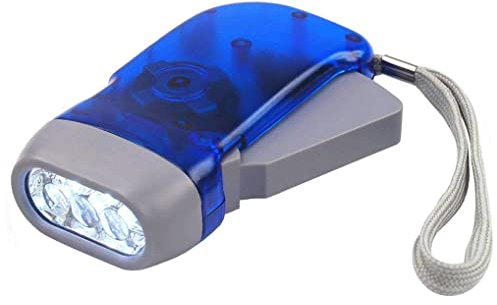 Hand Press Torch, Mini Flashlight Torch Light for Camping Hiking Outdoor Sports Blue Hand Press Torch Light,LED Hand Press Flashlight Torch,Wind Up Flashlight Torch,Hand Press Dynamo Torch