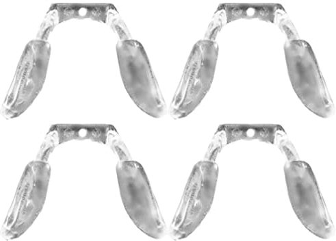 Healeved 4 Stück Silikon U-Förmige Brillen Nasenpads Brillenbügel Sattelsteg Anti-Rutsch-Nasenstücke Plug-In-Luftkammer Für Brillen