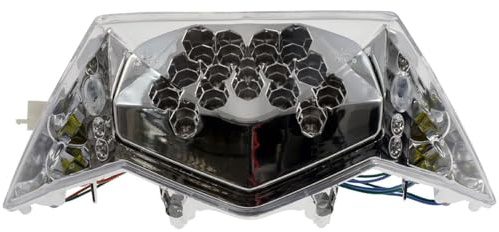 Rücklicht klar LED inkl. Blinker kompatibel mit Peugeot Speedfight 3 50/125 | Komplette Rückleuchte mit klarem Rücklichtglas und LEDs; inkl. Blinker, klare Ausführung als Austauschleuchte für Rollerheck.