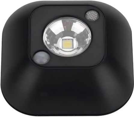 VIFERR LED-Nachtlicht mit Bewegungsmelder, Kabellose Nachtlampe Batteriebetrieben Wandleuchte für Flure Treppen Schrank Schlafzimmer Kinderzimmer Toilette Küche (Schwarz)