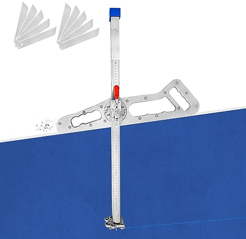 Magsoar Plaster Board Cutting Tool, Folding Gypsum Board Cutter, Handheld Drywall Cutter, Drywall Cutter with 10pcs Spare Blades