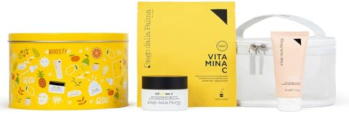 diego dalla palma Confezione Regalo Donna Vitamina C Kit Detergente Struccante Crema Antirughe Maschera Illuminante con Beauty Case