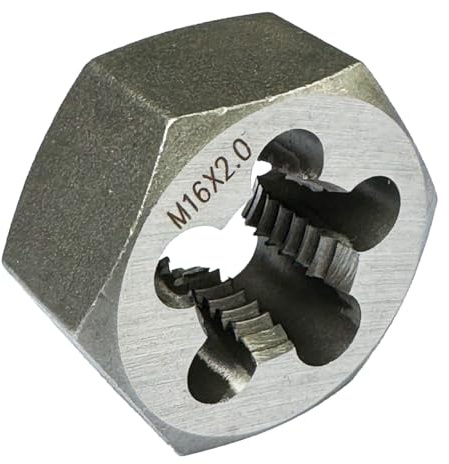 Yamesh M16 x 2 Sechskant-Schneideisen zum Umgewinde, Karton, Stahl, für Rechtshänder