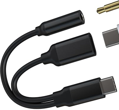 USB C a Jack 3.5 Auriculares Para Apple iPhone15 Pro Max Plus Para iPadAir Compatible con Samsung Adaptador Tipo C Coche Audio Auxiliar Cable DAC Cascos Cargador Accesorios Type C Microfono Aux Dongle
