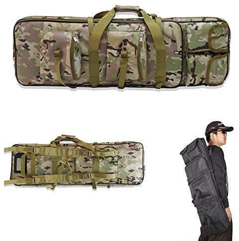ANSNOW Gewehrkoffer, Lange Gewehrkoffer, Karabiner-Gewehrtasche, Taktische Waffentasche, Doppel-Waffenkoffer Für Gewehre, Airsoft-Waffenkoffer, Weicher Gewehrkoffer, Taktischer Gewehrrucksack Für Da