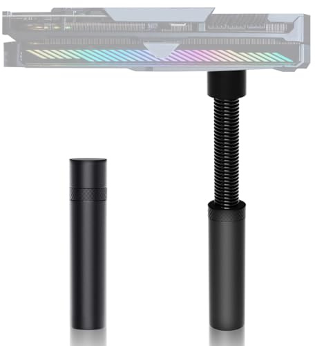 2 Stück Grafikkarten Halterung, GPU Grafikkarten Halter, GPU Aluminiumlegierung Halterung, Höhenverstellbare Grafikkartenhalter, Aluminium Grafikkarten Halte, 74-125 mm Hoch