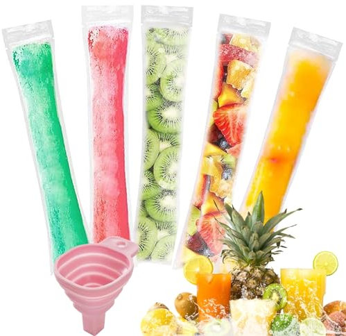 JJQHYC Wassereis Tüten 200 Stück Wassereis Formen Eisformen für Wassereis DIY Eisformen eis am stiel Wassereis Formen Tüten Eisform für Wassereis