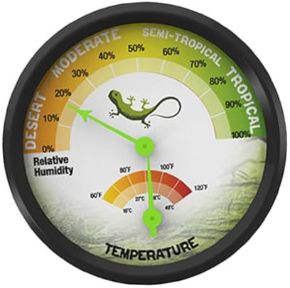 HAPINARY Reptil Thermometer Mit Hygrometer Mechanisches Präzisionsmessgerät Für Temperatur Und Luftfeuchtigkeit Für Terrarien Aquarien Und Tierhabitate Keine Batterien Erforderlich