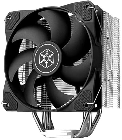 SilverStone Technology Argon V120, Disipador para CPU de alto rendimiento y 120mm con 4 tubos isotérmicos de cobre de Ø6mm, SST- ARV120B