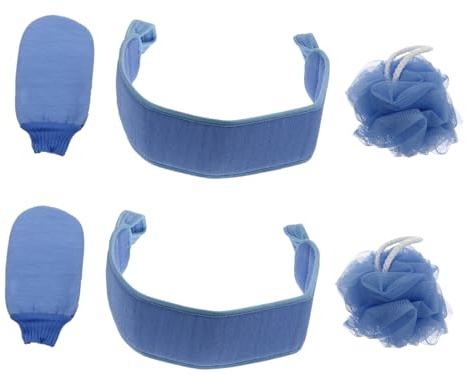 Ipetboom 2pezzi Cintura Scrubber Per Schiena Da Bagno Guanti Da Bagno Palla Doccia Prodotti Per Di Pulizia Per Esfoliante e Massaggiante
