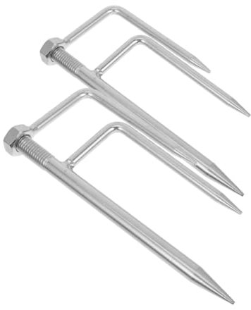 LIOOBO 2piezas Soporte De Sombrilla De Playa Base Ancla Resistente para Exterior Estabilizador Compacto Diseño De Tres Puntas para Actividades Al Aire y Viajes