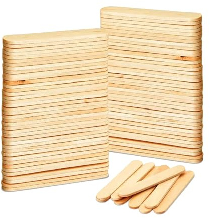 AIBULO 100 Wooden Waxing Spatulas 6 Inch | Pack of 100 Disposable Wax Sticks for Hair Removal | Smooth Wooden Spatula for Warm Hot Mylee Wax | Salon-Grade Waxing Sticks for Professional & Home Use
