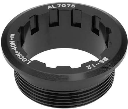 Be In Your Mind Anillo de Bloqueo de Cassette de Bicicleta Compatible con Shimano Micro Spline 12 Velocidades M7100 M6100 M8100 Negro
