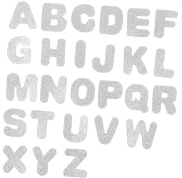Eva 26 Buchstaben Rückseite 130 Stück Selbstklebend Aufkleber Glitzernde | Vliesstoff für Bastelprojekte, Handgefertigte Aufkleber für Kinder, Kreative Deko, Leicht Anzubringen Zufällige Farbe