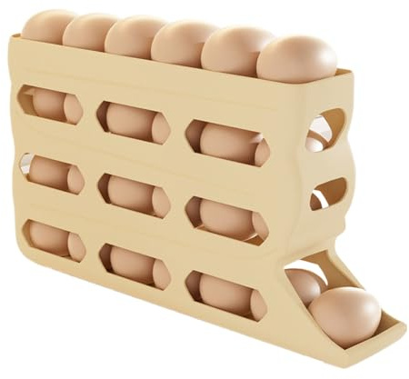 Eieraufbewahrung Für Kühlschrank | 4 Ebenen Automatische Rotation Eierbox,30 Eier Fassungsvermögen Rutschfeste Box Für Küche Picknick Vorbereitung