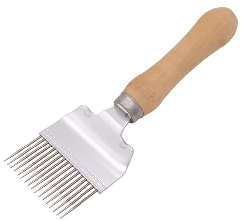 Bienen Entdeckelungsgabel,Wabenschneider für die Imkerei Imkergabel Bienen Entdeckelungsgabel Edelstahl Unverzichtbares Werkzeug für die Honigernte und Gewinnung