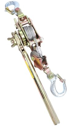 NOENNULL 1 Ton Cable Winch Puller 10ft Steel Cable Ergonomic Handle Ratchet Power Puller Tool for Construction Landscaping