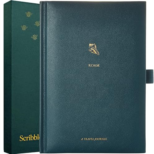 Scribble & Dot Travel Journal - Comprehensive Notebook for Travelers to Plan & Reflect on Holidays & Trips. Keepsake Travel Gift Box Included
